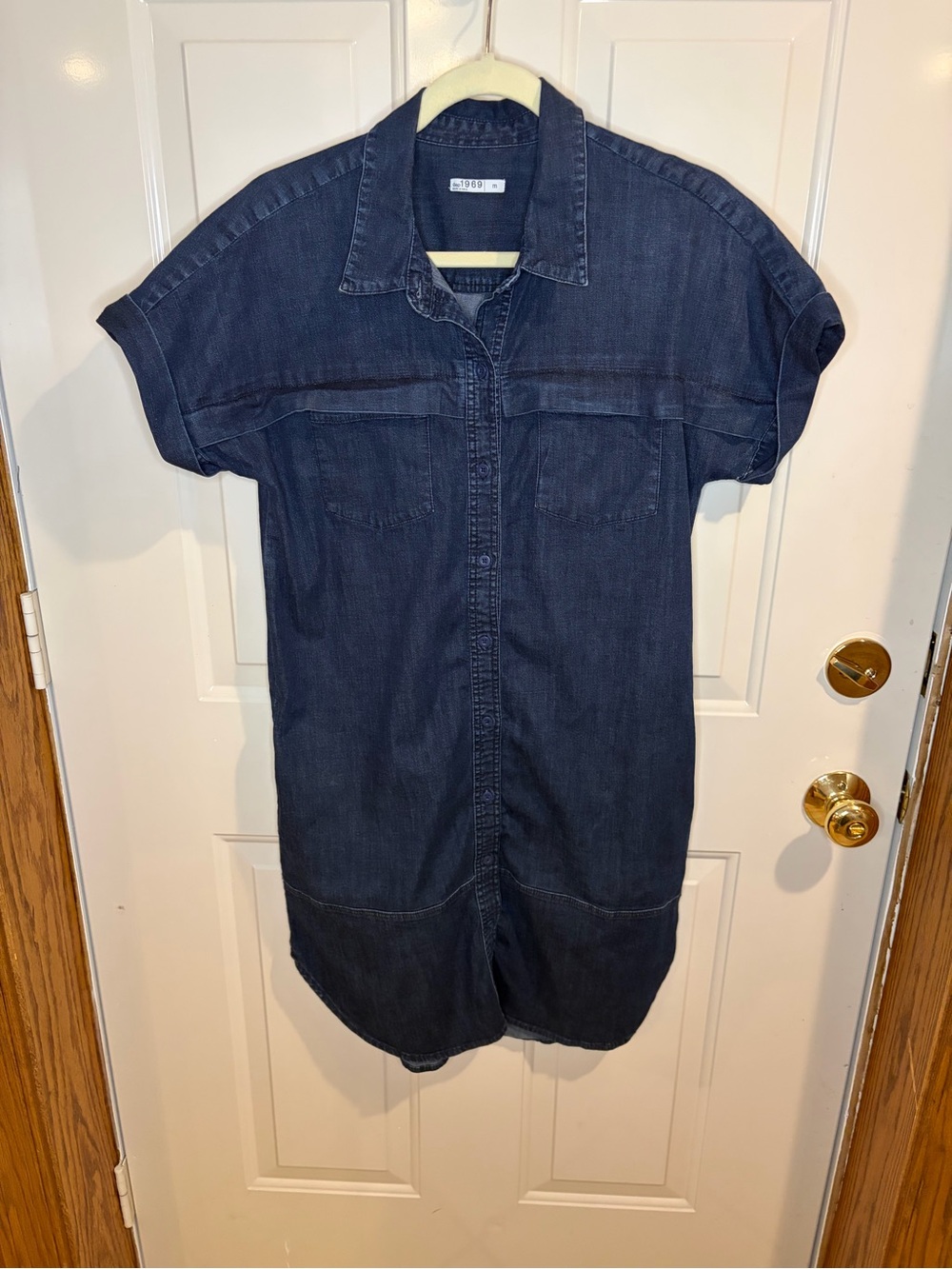 GAP 1969 Dark Wash Denim Shirt Dress Size M